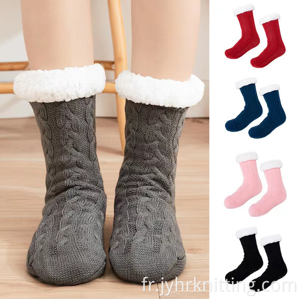 Cable Knit Slipper Socks